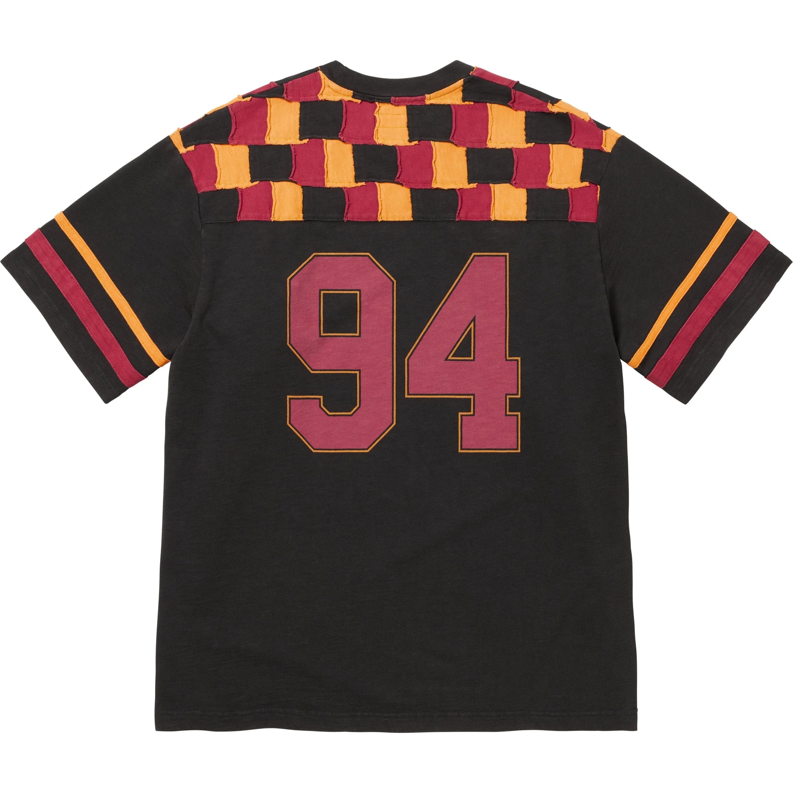 Patchwork Yoke Football Top view 2